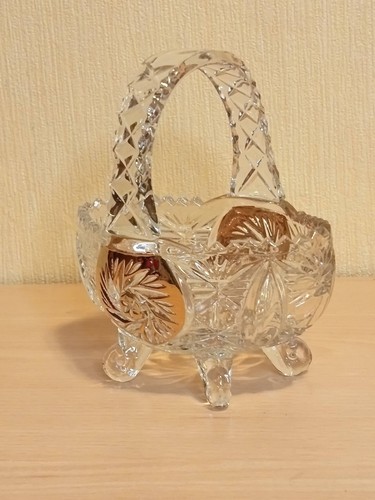 Korb bleikristall schale mit - korb,