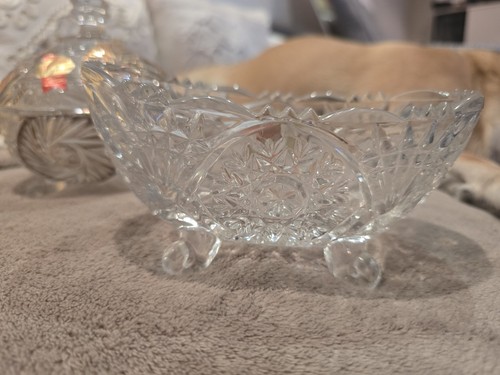 Bleikristall ovale schale auf - schale,