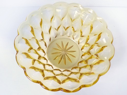 Art deco kristallglas schale - art,