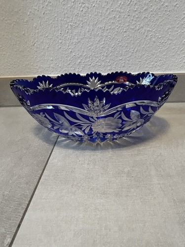 Schale bleikristall cobalt - bleikristall,