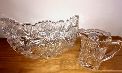 Bleikristallschale oval mit