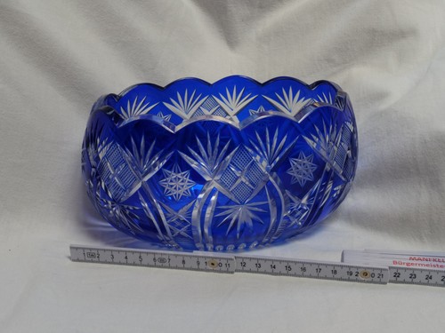 Bleikristall schüssel blau - bleikristall,