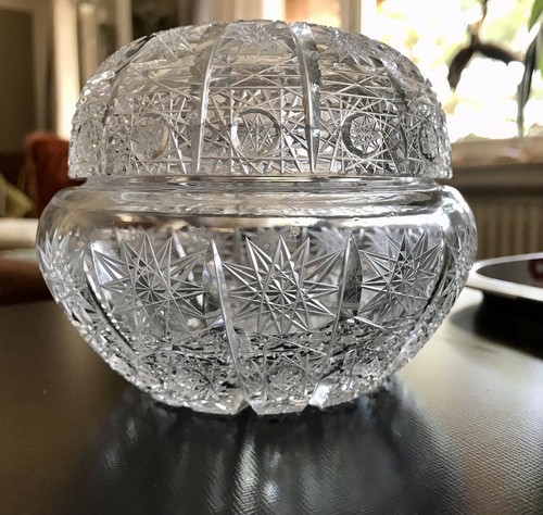 Vintage edel glasdose schale - glasdose,
