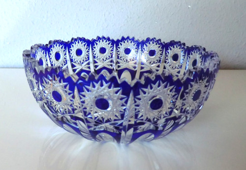 Kristall schale blau - schale,