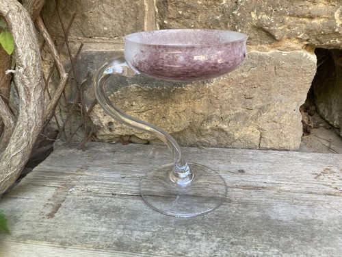 überfangglas fußschale rosa - fußschale,