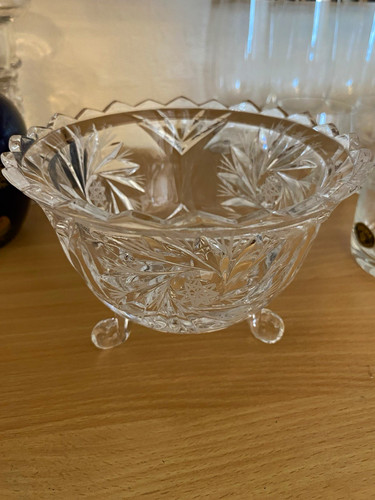 Vintage bleikristall schale - vintage,
