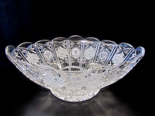 Bleikristall glas schale oval - bleikristall,
