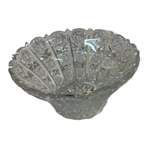 Lead crystal bowl hand - crystal, bowl,
