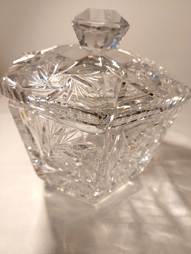 Bleikristall schale mit - schale,